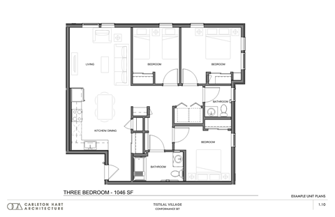 this is the floor plan of a 3 bedroom apartment